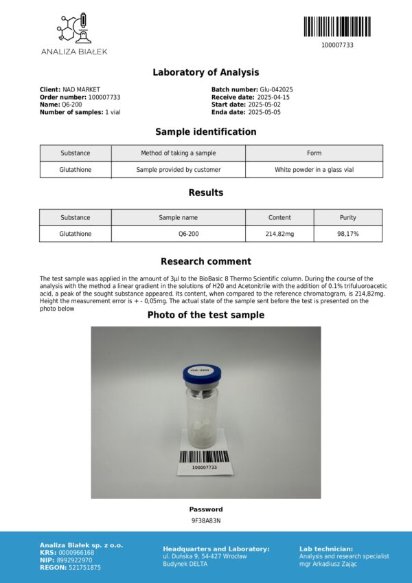 Glutathione (10 x 200 mg) - Image 2