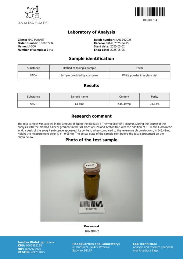 NAD+ 500mg - Image 2